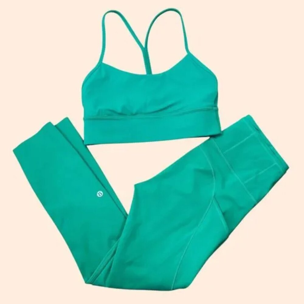Lululemon Kelly Green Bra Set - Picture 3 of 7